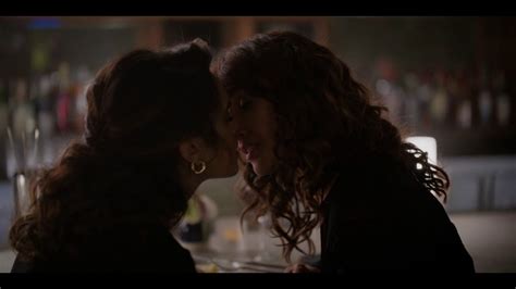 lesbian tongue kiss|The L Word: Generation Q 2x02 Kiss Scene